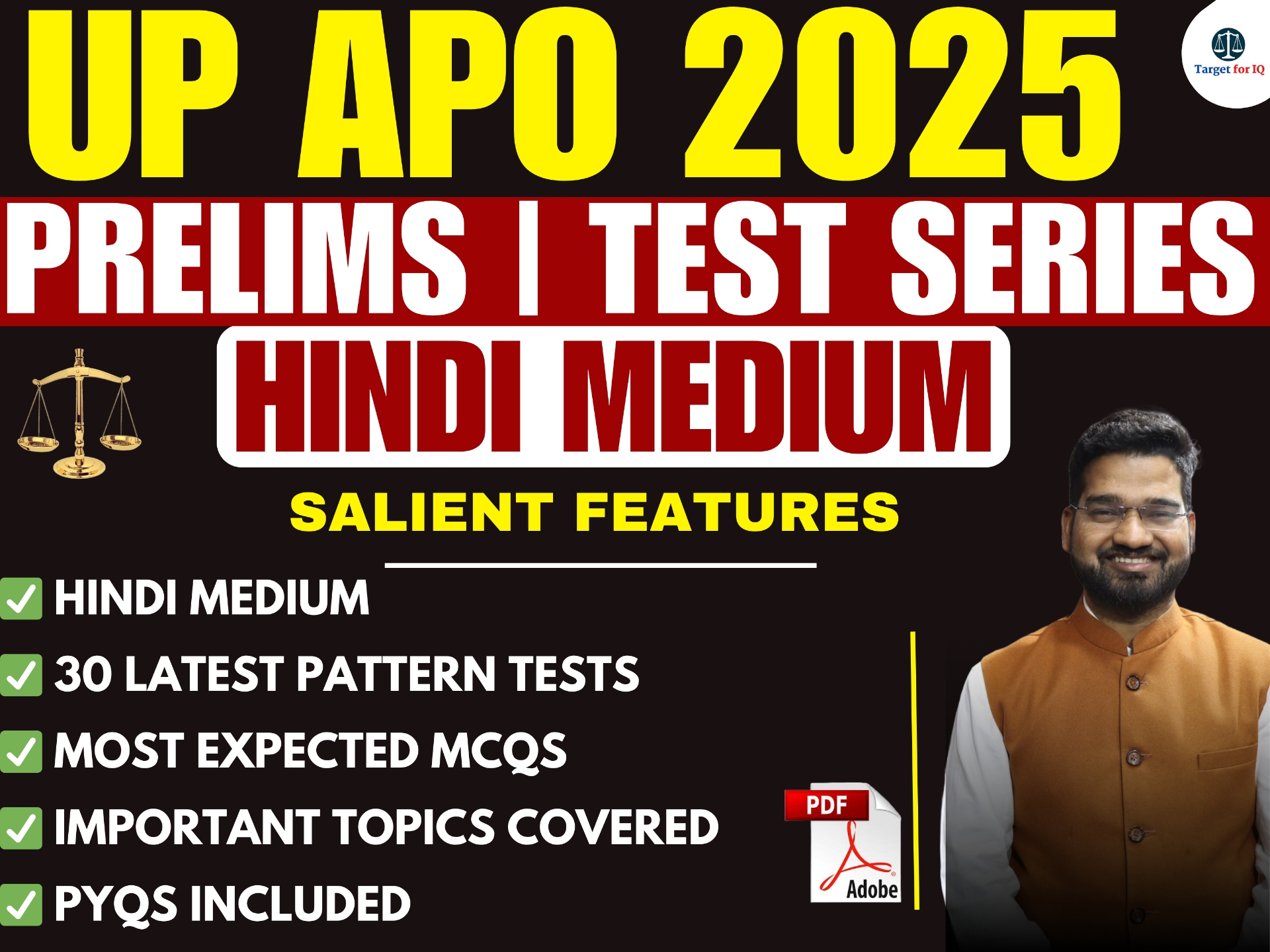 UP APO 2025 | Prelims | Test Series | Hindi Medium