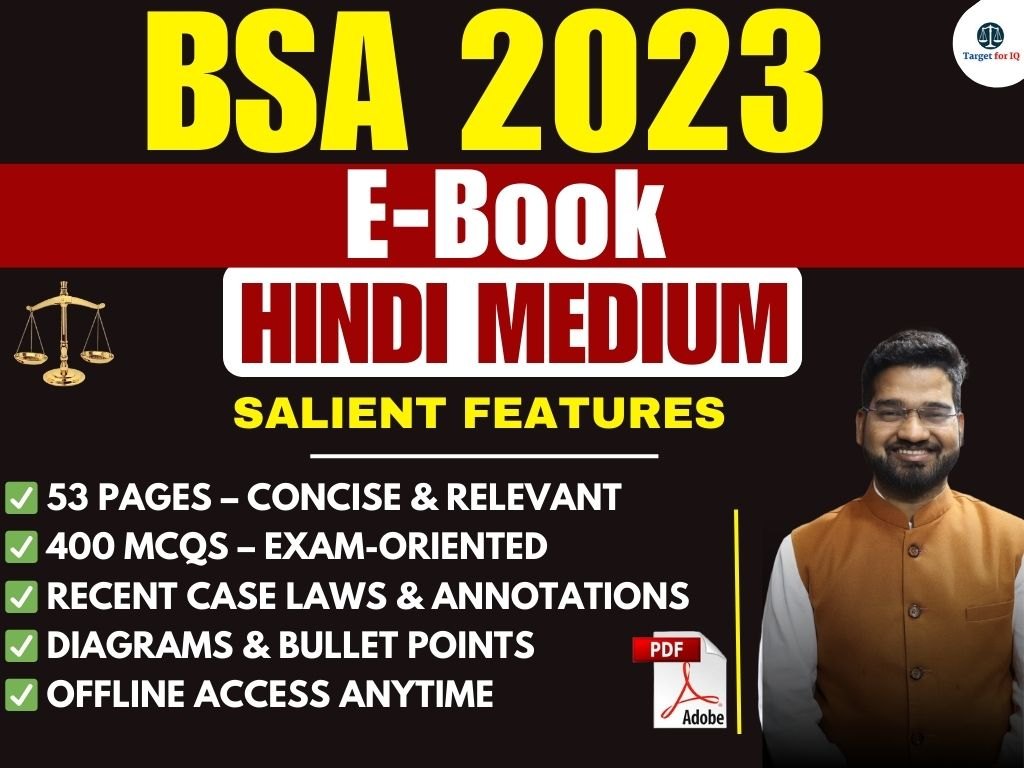 BSA (Bharatiya Sakshya Adhiniyam, 2023) | New Criminal Laws | E-Book | Hindi Medium