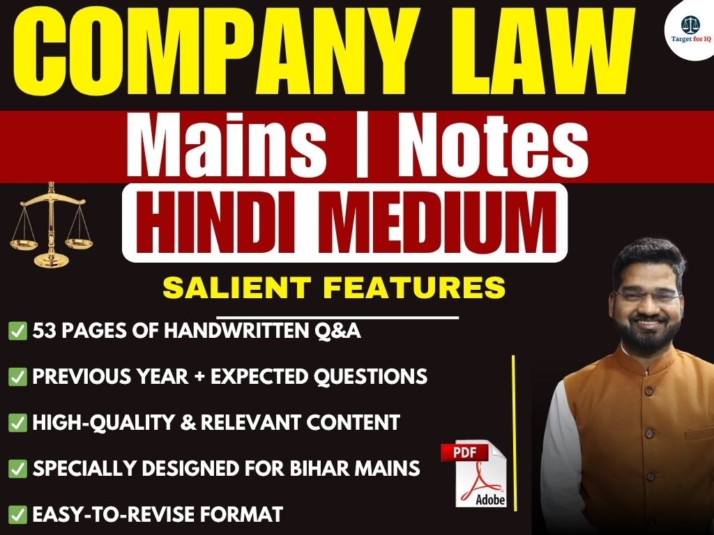 Company Law 2013 | Mains | Handwritten | Hindi