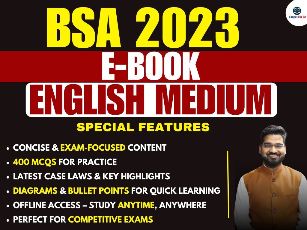BSA (Bharatiya Sakshya Adhiniyam, 2023) | New Criminal Laws | E-Book | English Medium