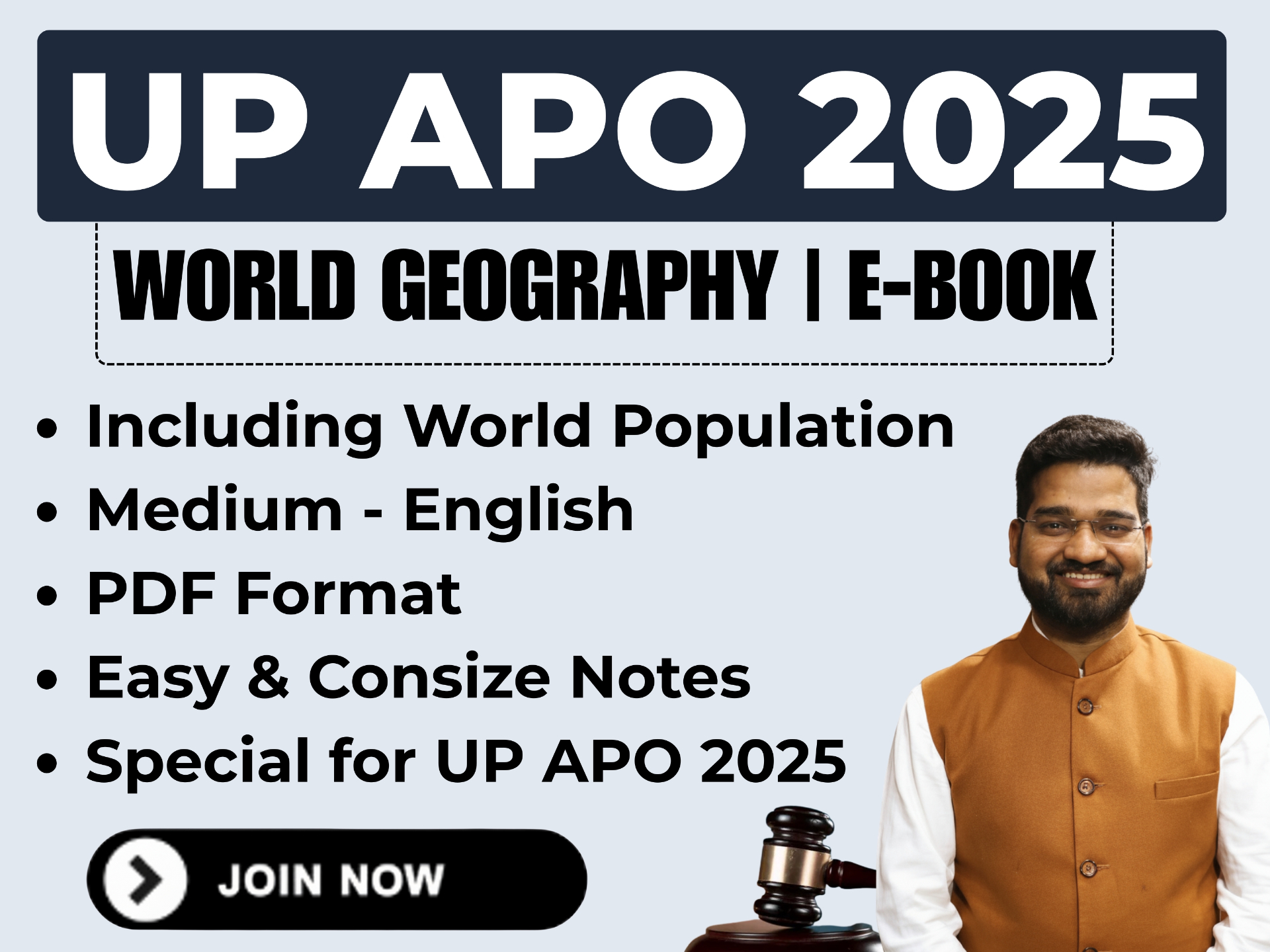 UP APO 2025-26 | World Geography + Population | E-Book | English Medium