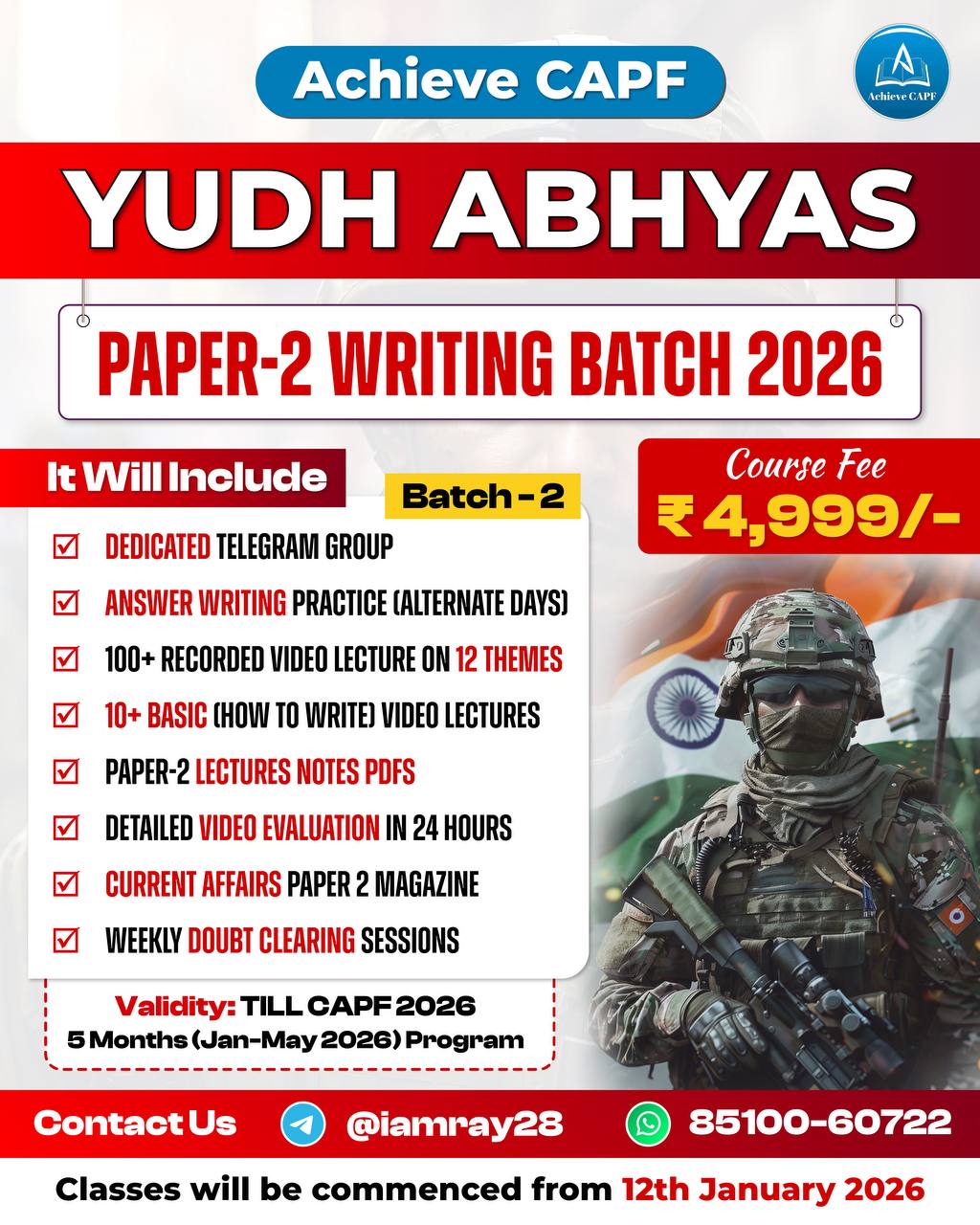 YUDH ABHYAS 2026 BATCH-2 (5 Months Writing Batch) 