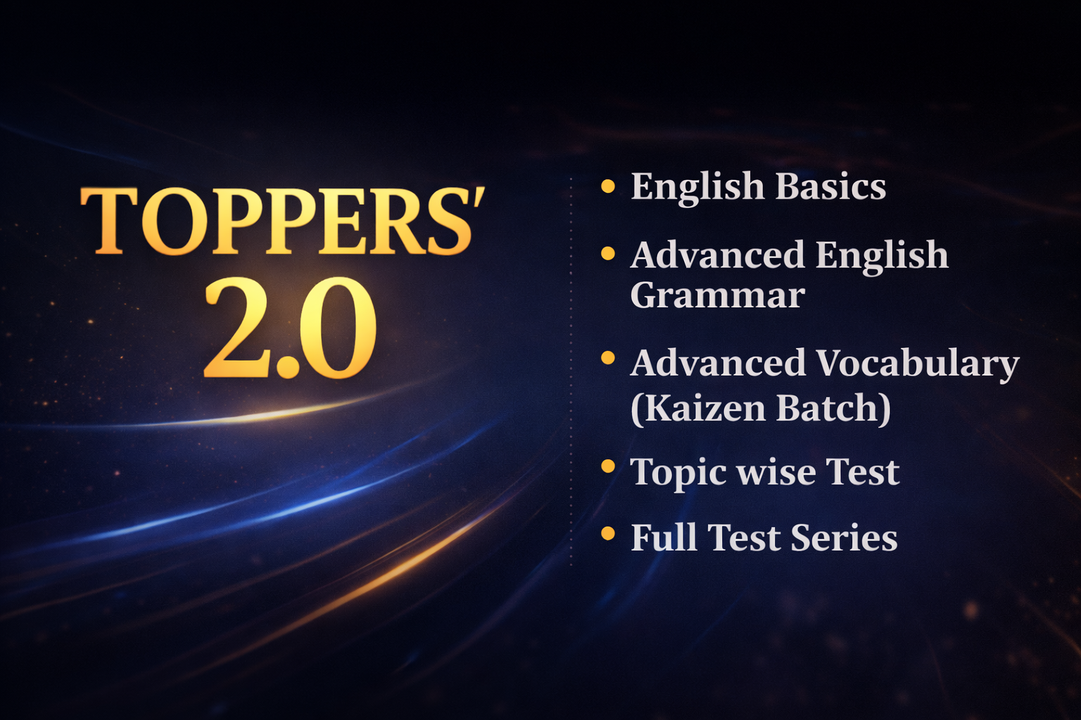 TOPPERS' 2.0 BATCH 1 2026 (LIVE +RECORDED)