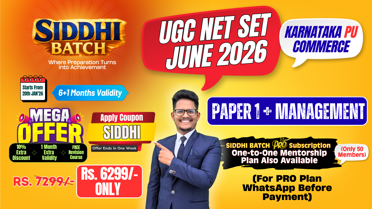 Siddhi - Paper 1 + Management - UGC NET June 2026
