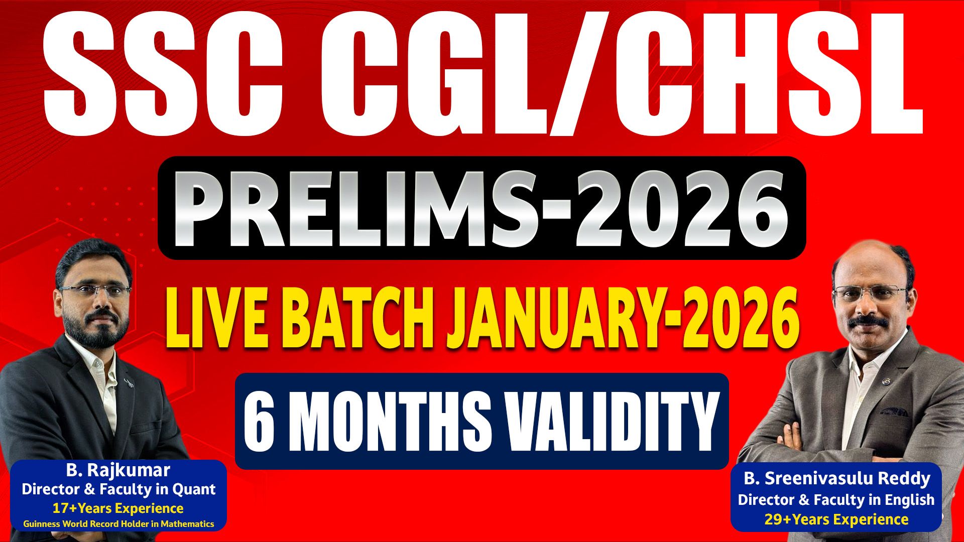 SSC CGL/CHSL LIVE BATCH JANUARY - 2026 (6 MONTHS VALIDITY)