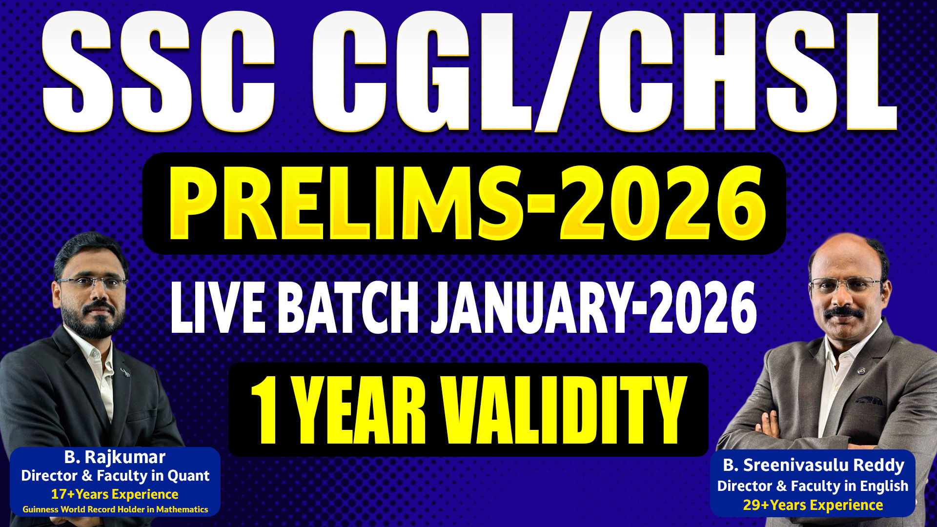 SSC CGL/CHSL LIVE BATCH JANUARY - 2026 (1 YEAR VALIDITY)
