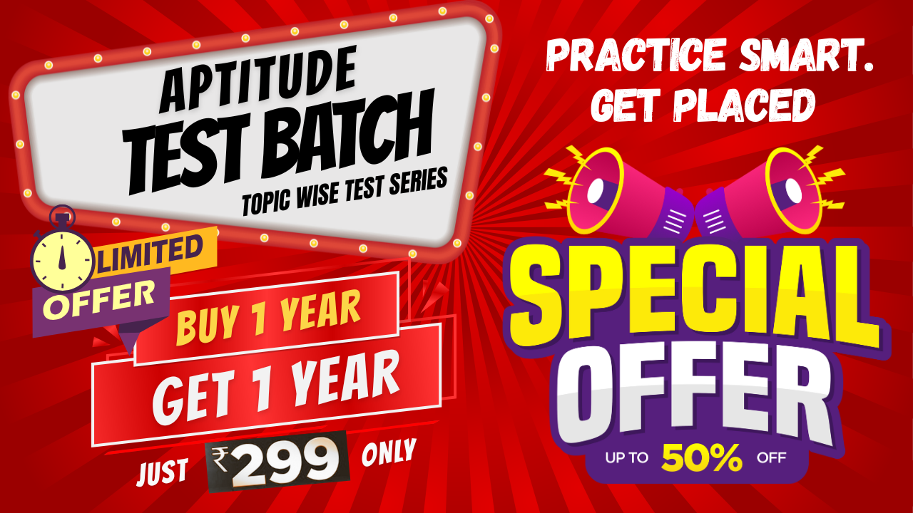 Aptitude Topic wise Test-Series+ PDF course