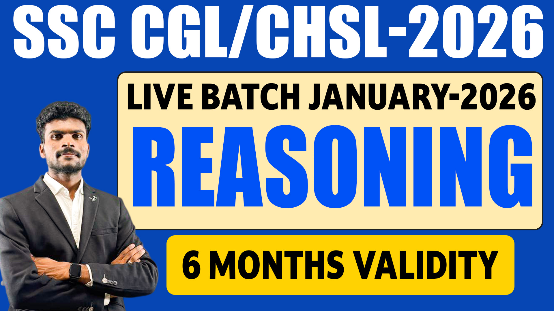 REASONING JANUARY SSC LIVE BATCH - 2026 (6 MONTHS VALIDITY)
