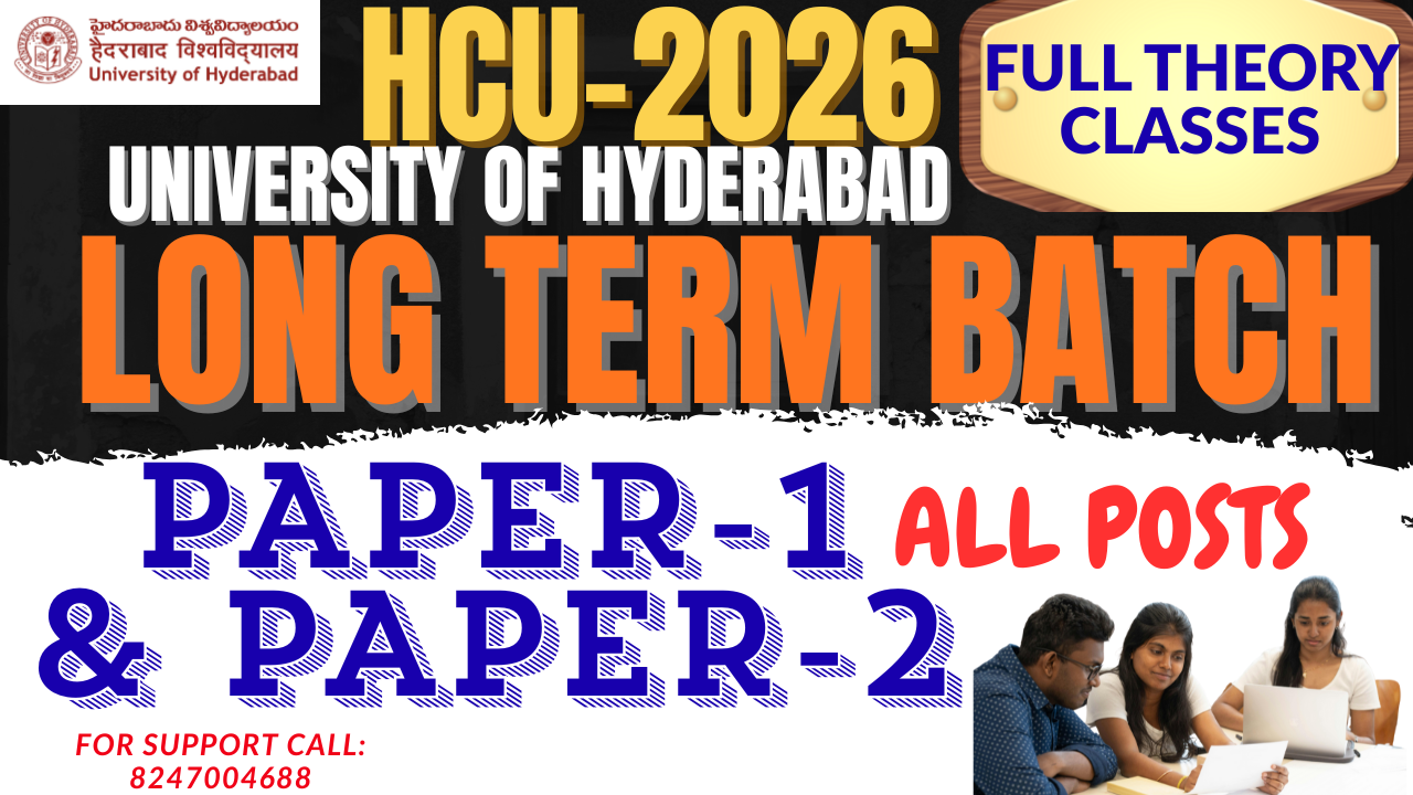 HCU-2026 NON FACULTY POSTS NEW FULL COURSE