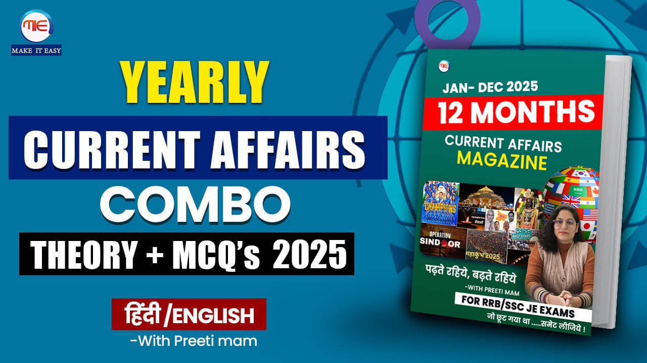 Theory + MCQ's Yearly Current Affairs 2025