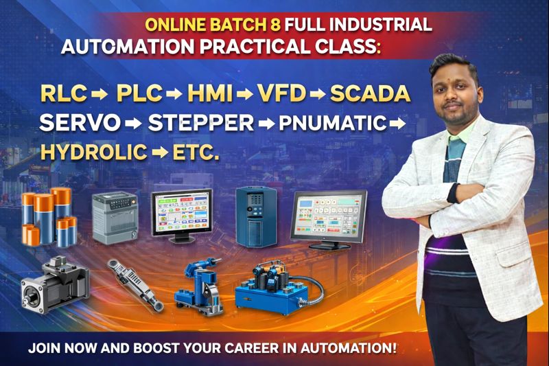 ONLINE BATCH 8 FULL INDUSTRIAL AUTOMATION  LIVE PRACTICAL CLASS 