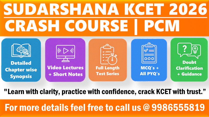 SUDARSHANA 2026 (PCM) KCET Crash Course