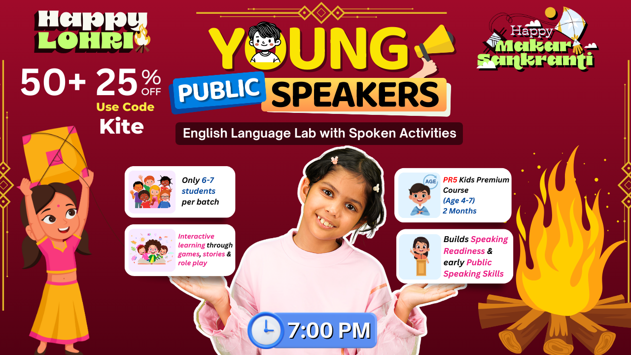  Young Public Speaker Premium Course (Ages 4–7)  7:00 PM🌟 PR 5