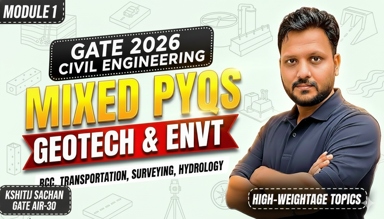 GATE 2026 Civil Engineering MIXED PYQ's Series