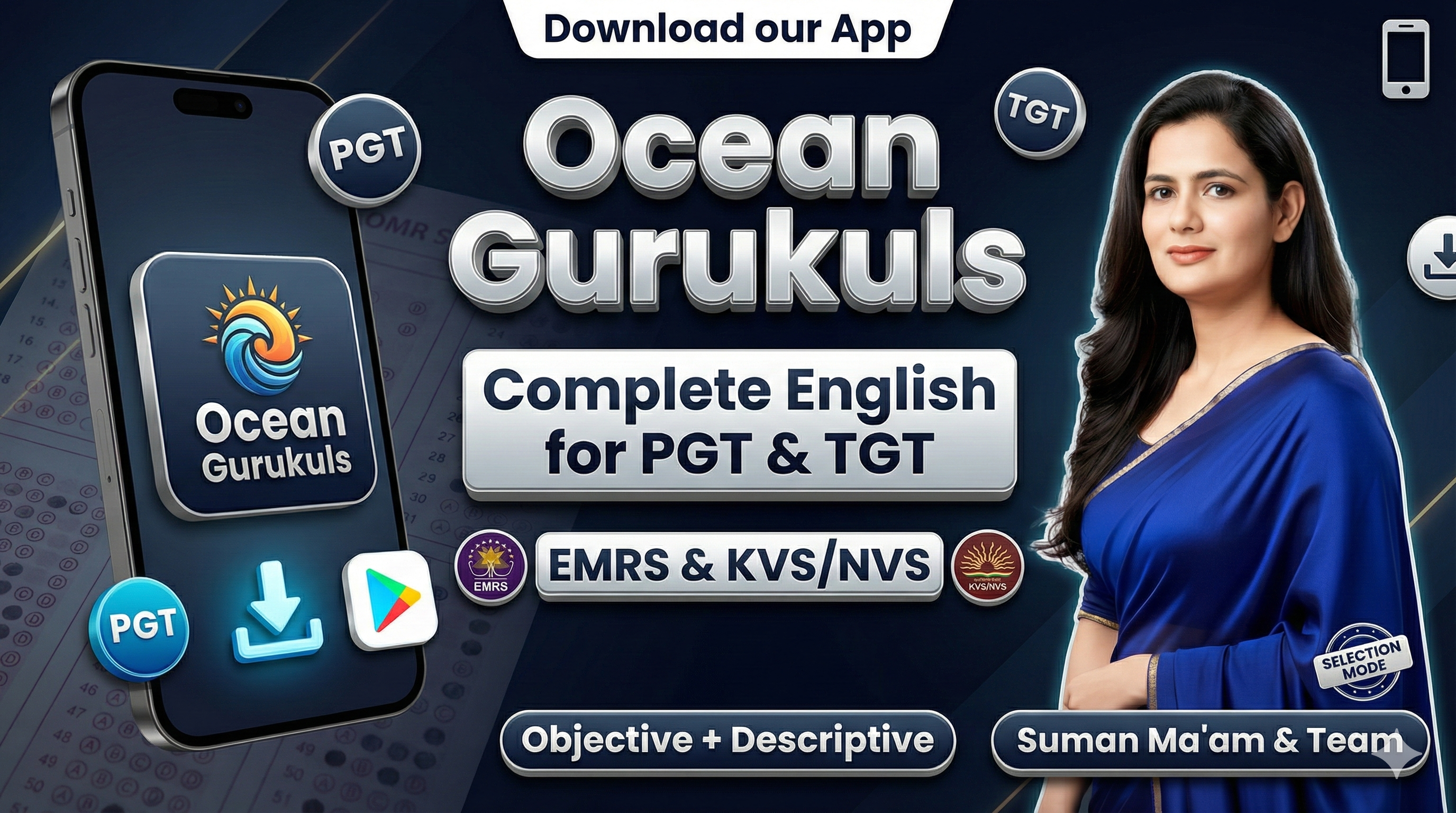 PGT English(KVS/NVS,EMRS & DSSSB) | Exam-Oriented Master Course (Objective + Subjective) By: Suman Ma'am | Kartik Gupta Sir