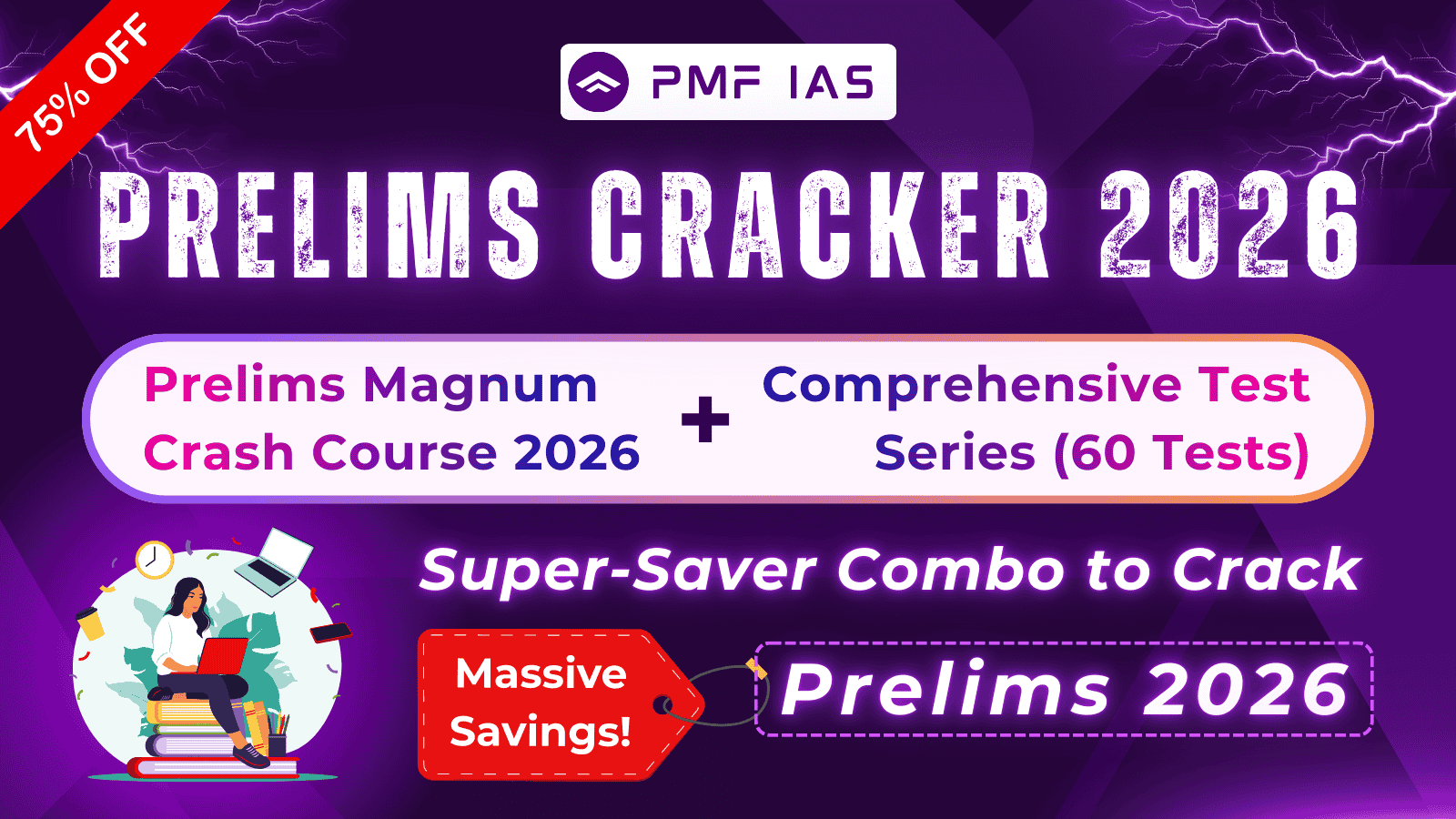 Prelims Cracker 2026 Combo Deal — Magnum Crash Course + Test Series