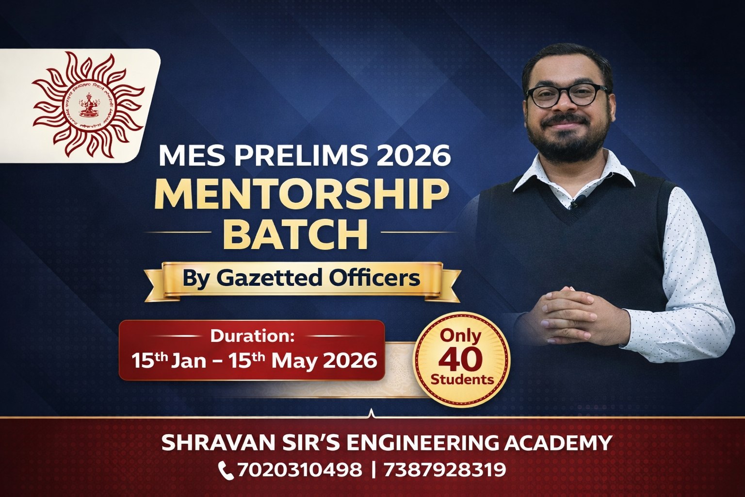MES PRELIMS MENTORSHIP BATCH 2026