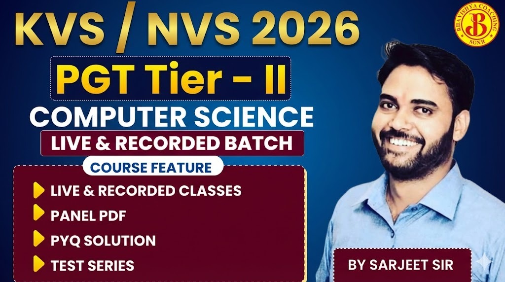 KVS | NVS PGT Tier II Computer Science [Only Tech Part]