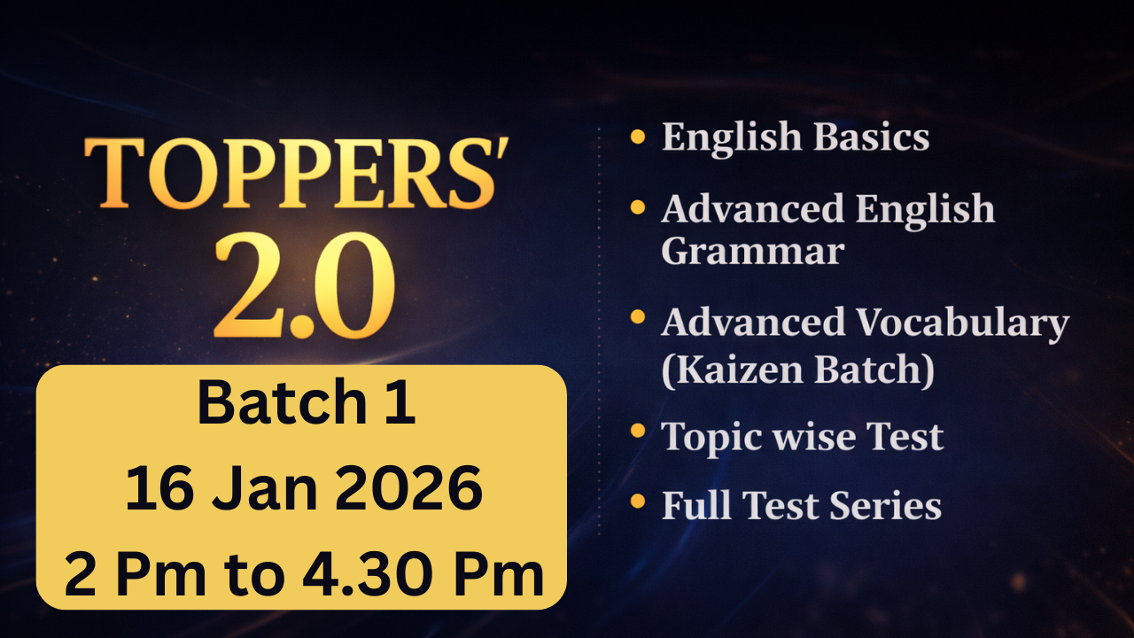 TOPPERS' 2.0 BATCH 1 2026 (LIVE +RECORDED)