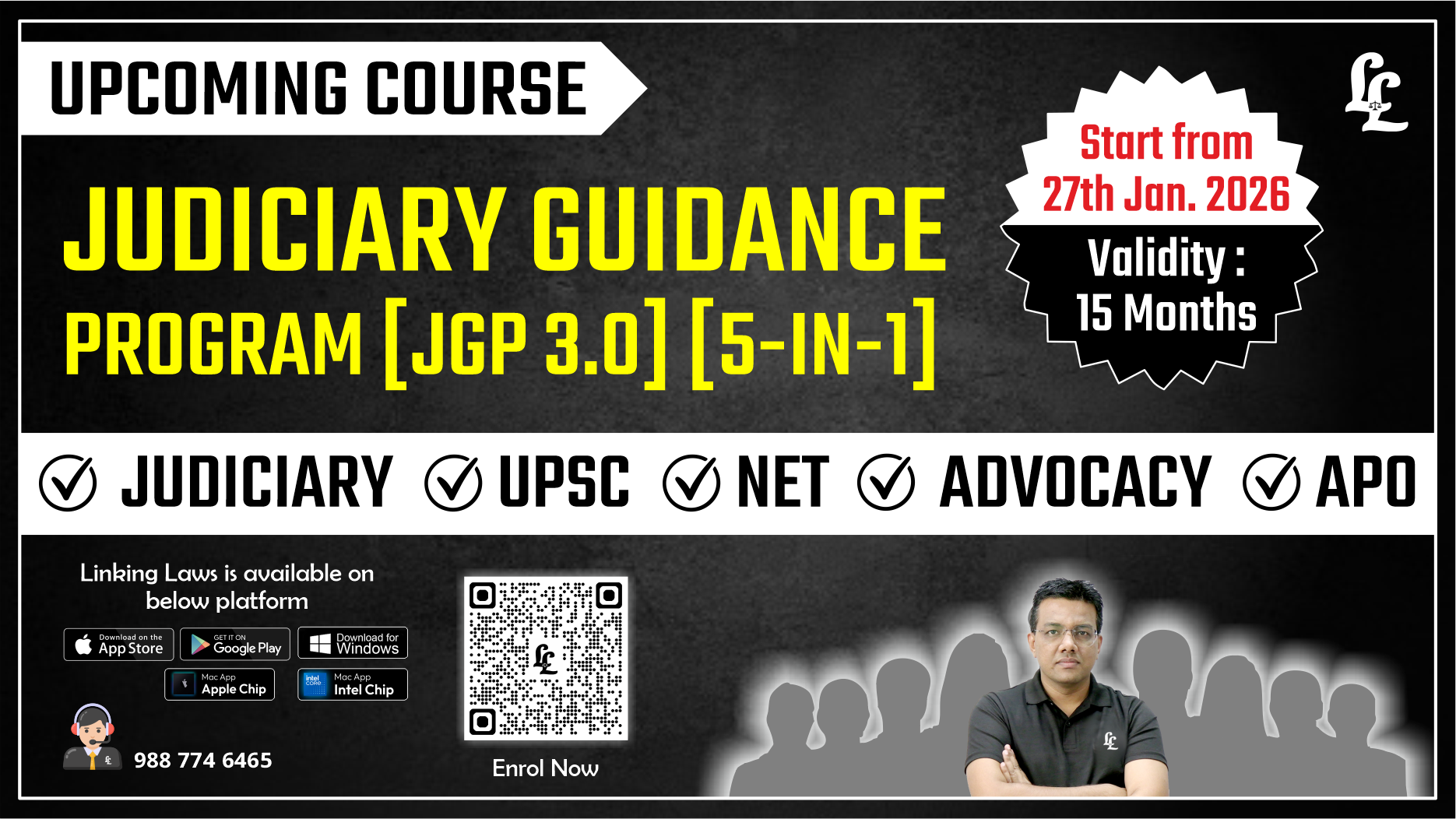 Judiciary Guidance Program (JGP 3.0) (5-in-1) Judiciary, Advocacy, UPSC, APO, NET