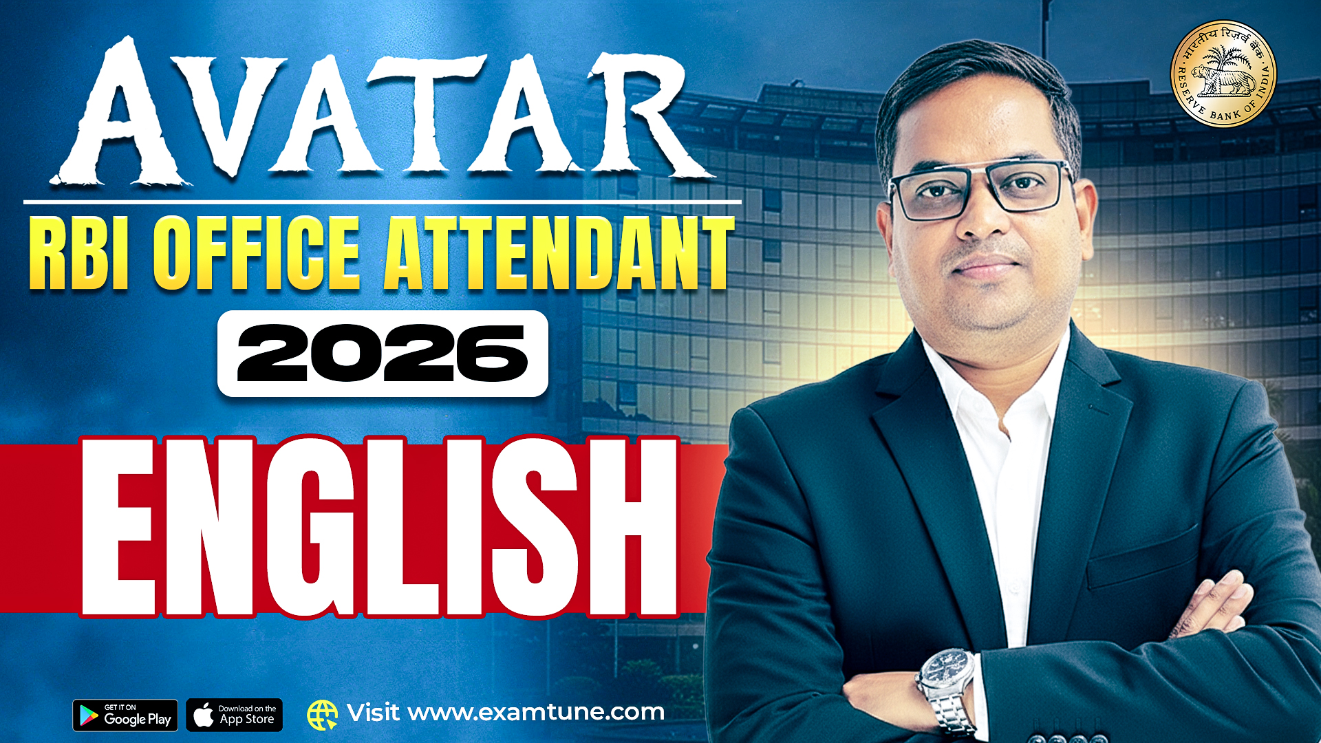 Avatar Batch | RBI Office Attendant 2026 | English Complete Batch