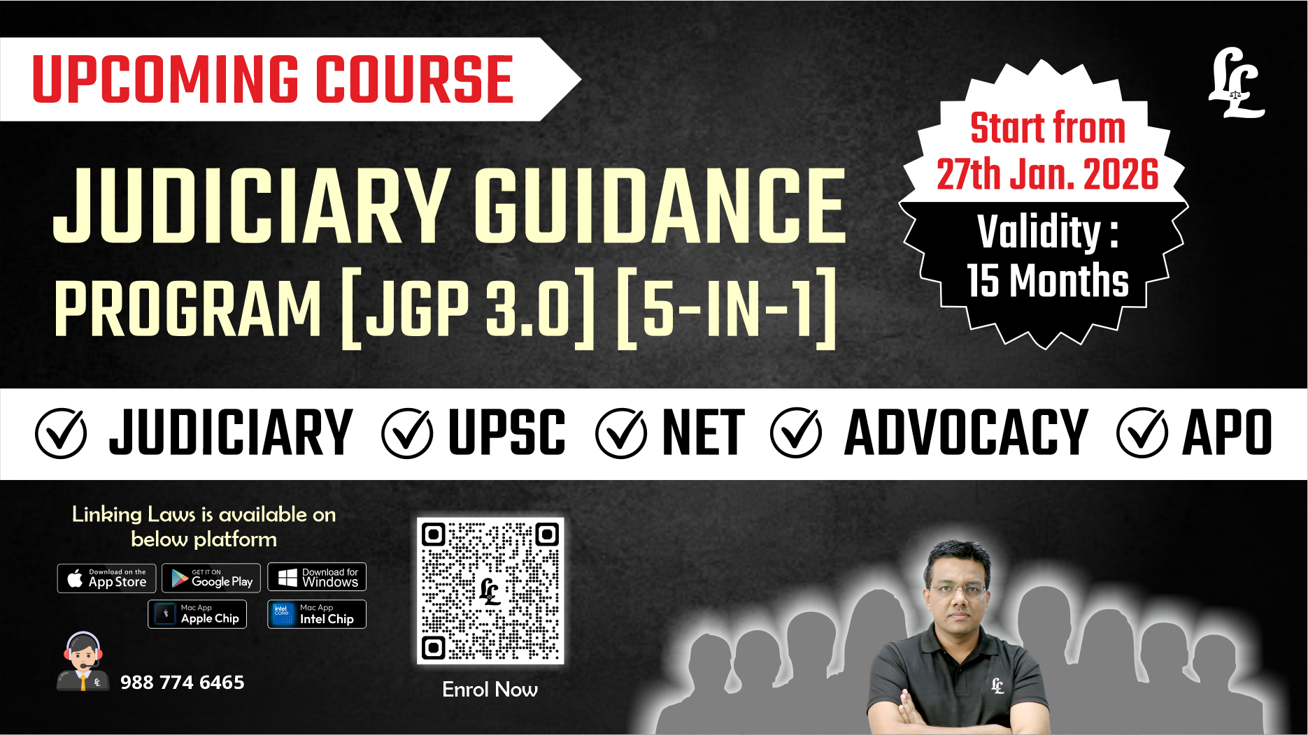 Judiciary Guidance Program (JGP 3.0) (5-in-1) Judiciary, Advocacy, UPSC, APO, NET
