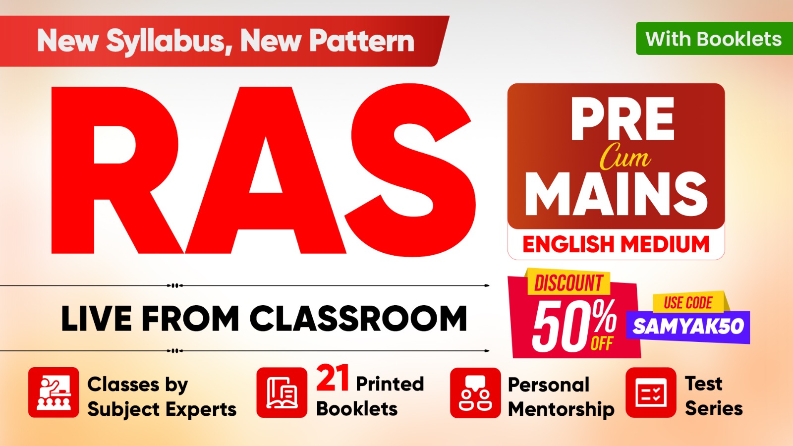 RAS Pre cum Mains (English Medium) with Booklets 2026