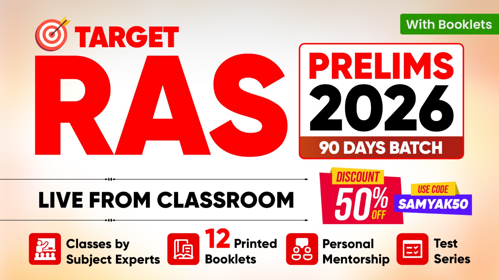 Target RAS PRE 2026 (English Med) Live from Classroom with Booklets