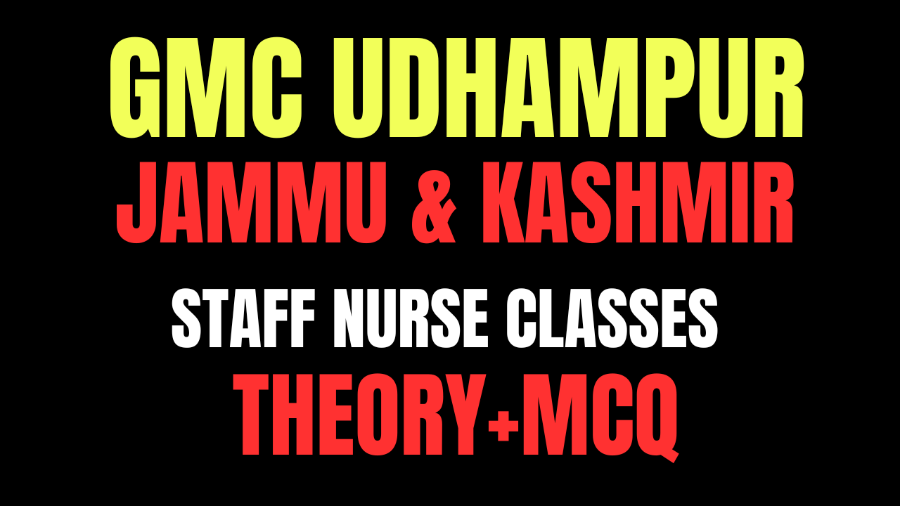 GMC UDHAMPUR STAFF NURSE GOLD BATCH