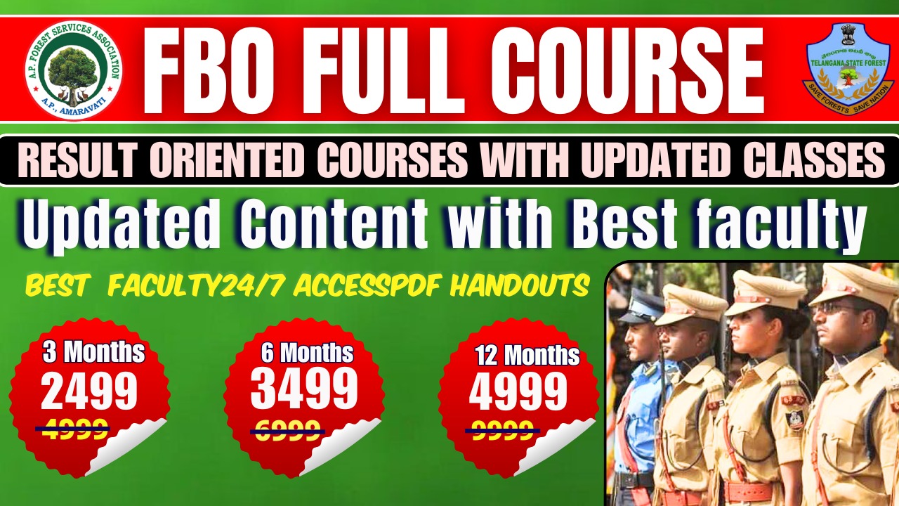 APPSC & TSPSC FBO COURSE (PAPER-1 &2) - Updated