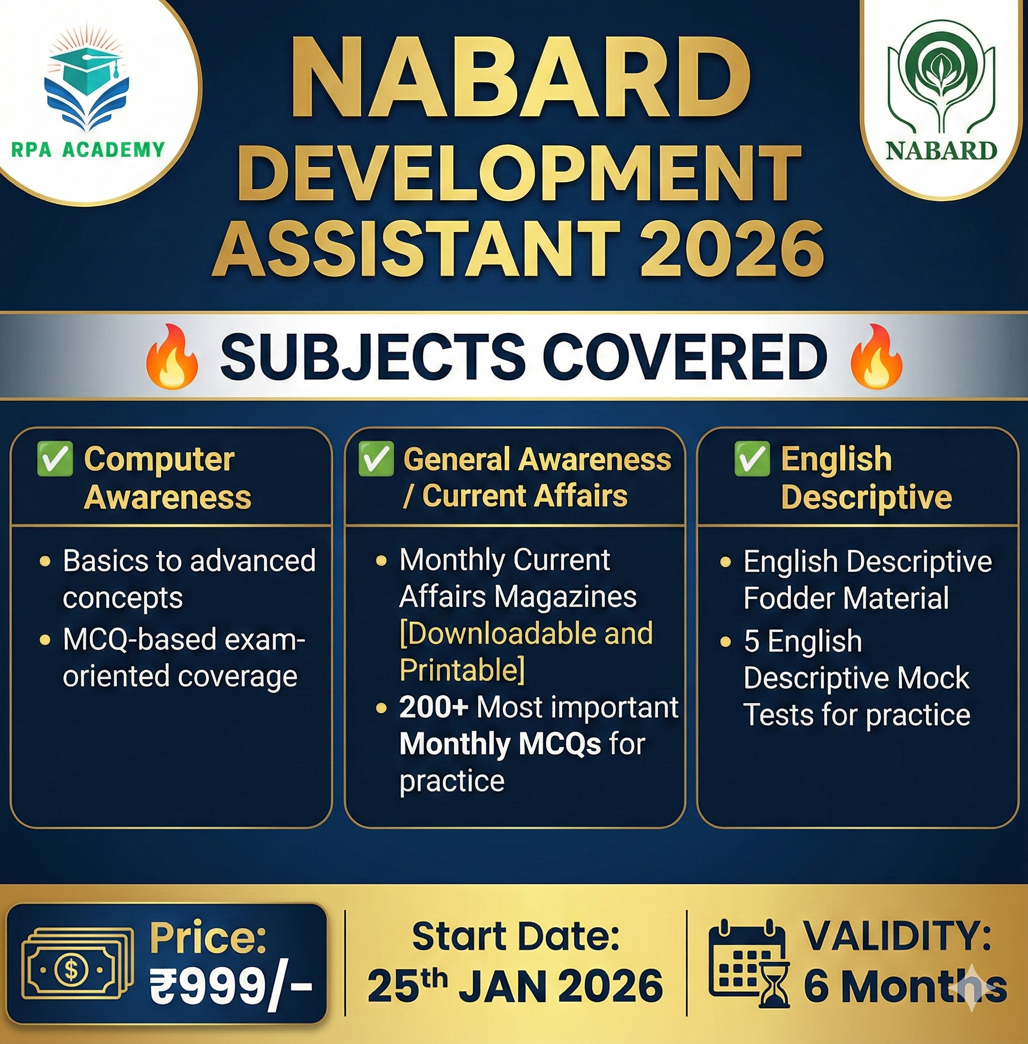 NABARD DEVELOPMENT ASSISTANT
