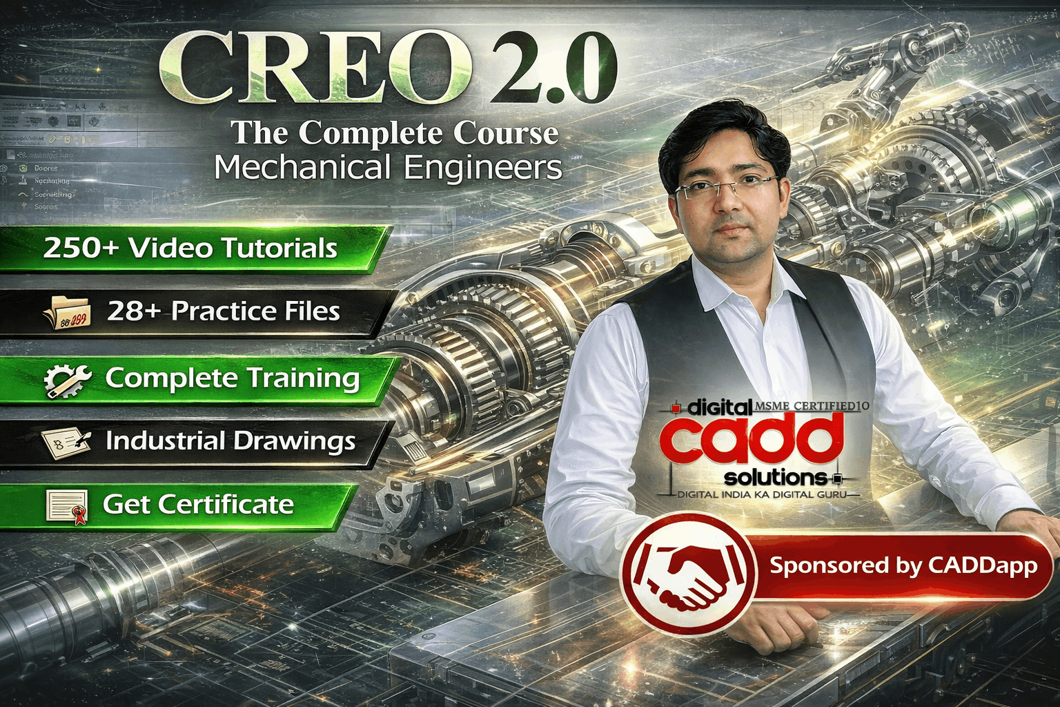 Creo 2.0 Parametric | Complete Professional Course