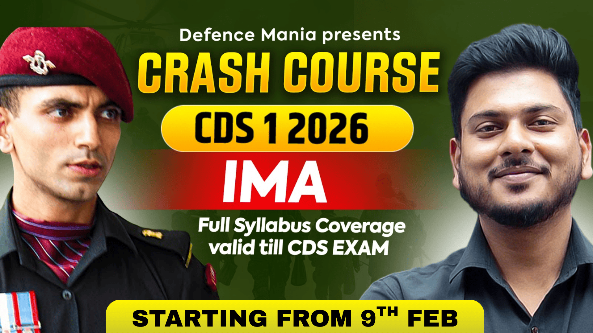 CDS 1 2026 Crash Course for IMA/INA/AFA