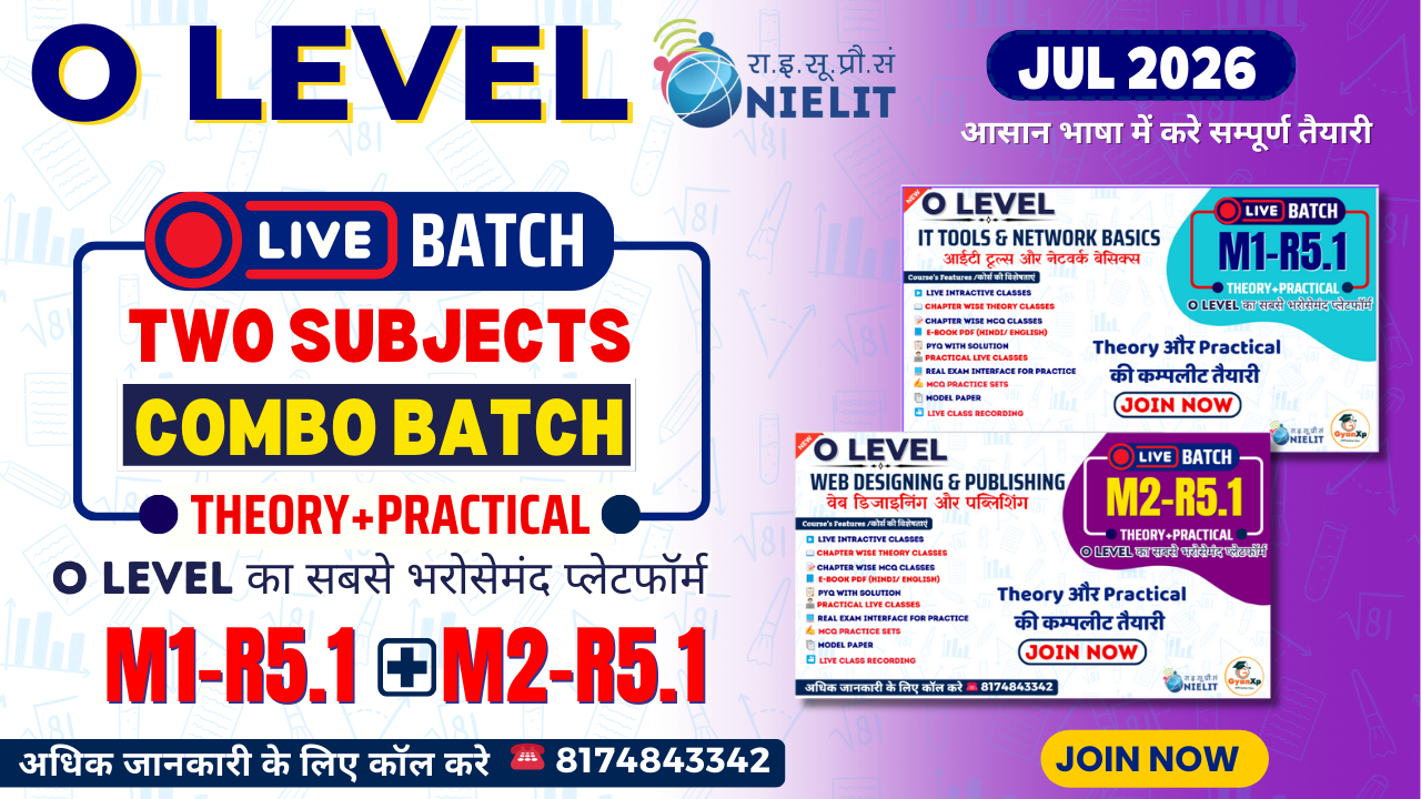 O Level LIVE Combo Pack (M1-R5.1 & M2-R5.1) JUL 2026