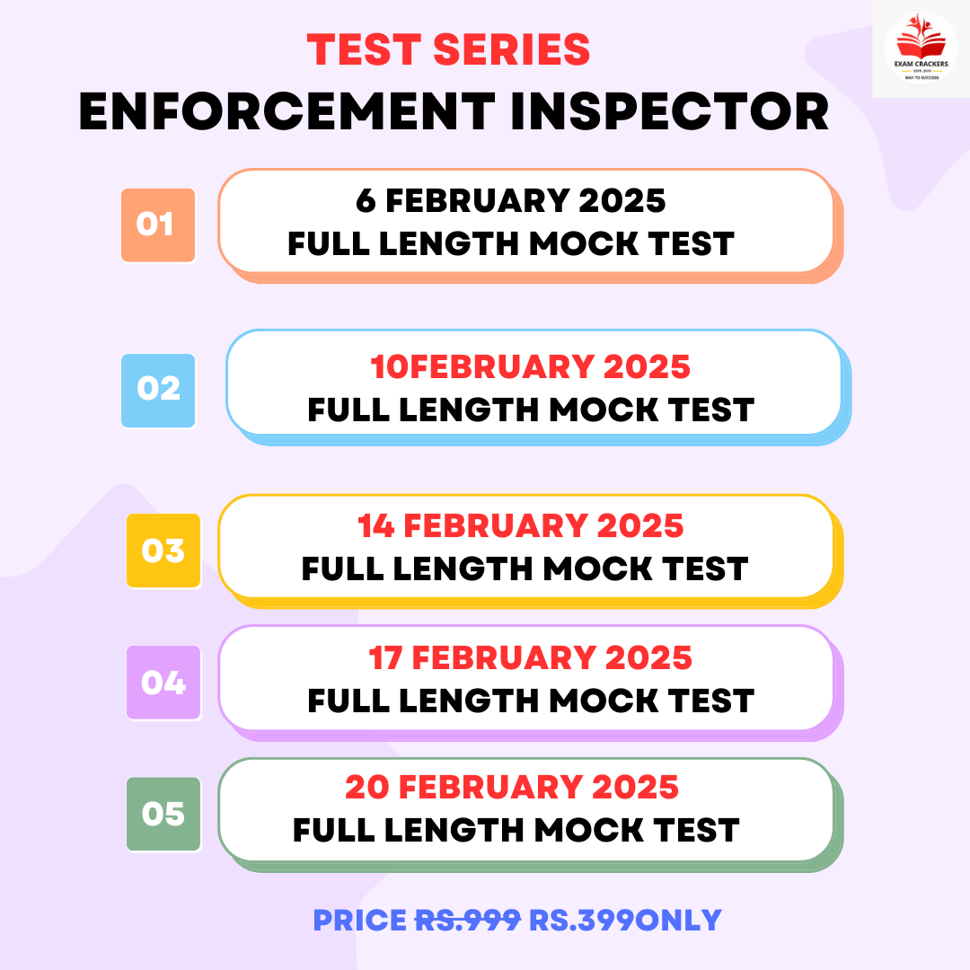 TEST SERIES-ENFORCEMENT INSPECTOR