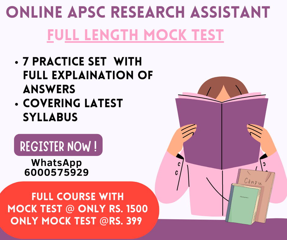 MOCK TEST APSC Research Assistant
