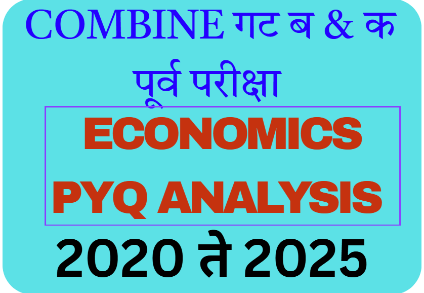 Combine पूर्व Economics PYQ Analysis 2020 ते 2025