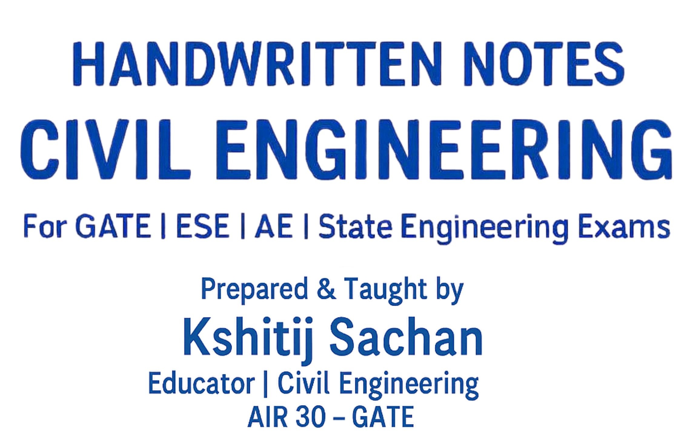 Civil Engineering Handwritten notes I Kshitij Sachan