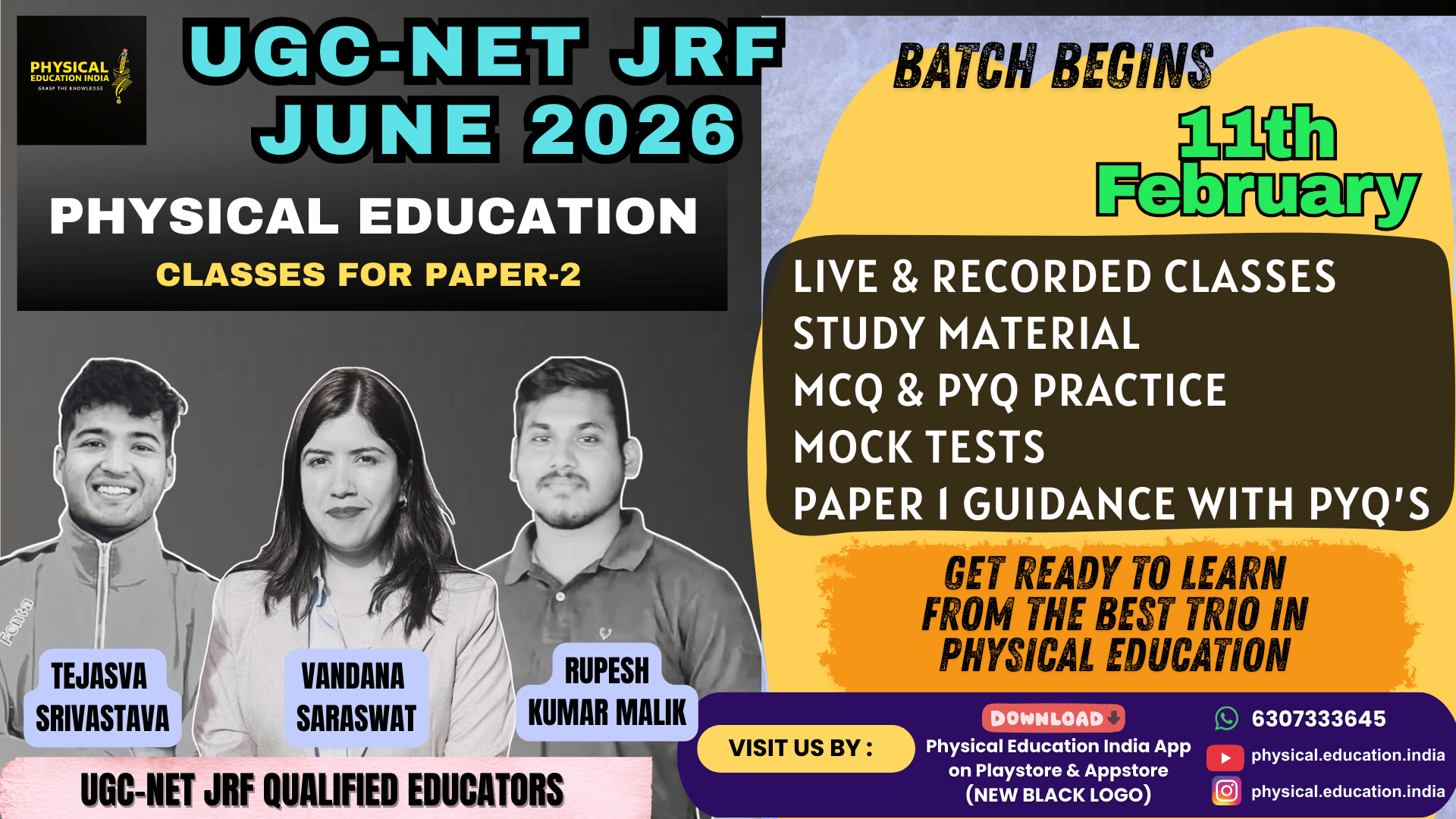 UGC-NET JRF Physical Education June 2026