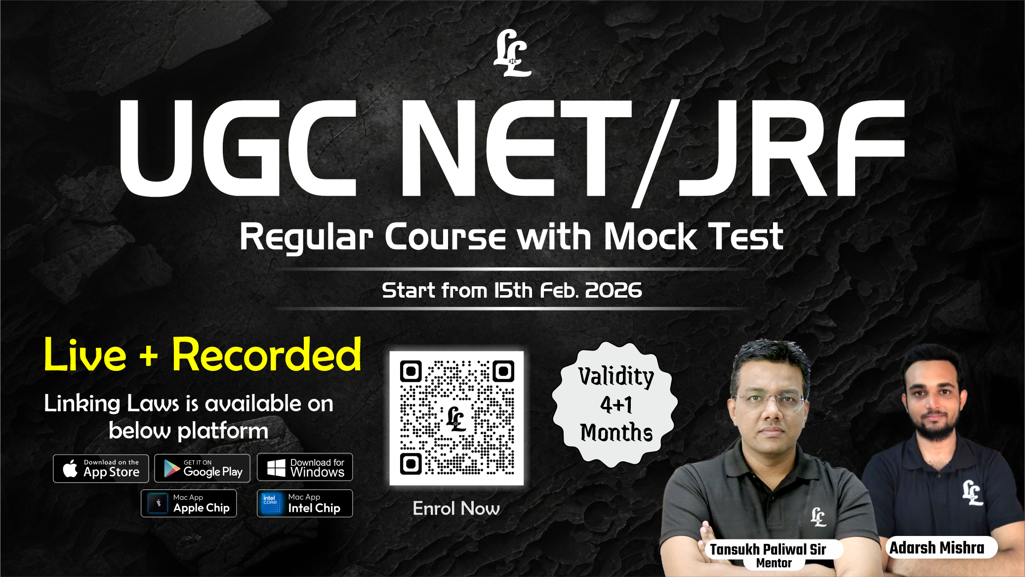 UGC NET/JRF 2026 (Paper 1st & 2nd Law) 