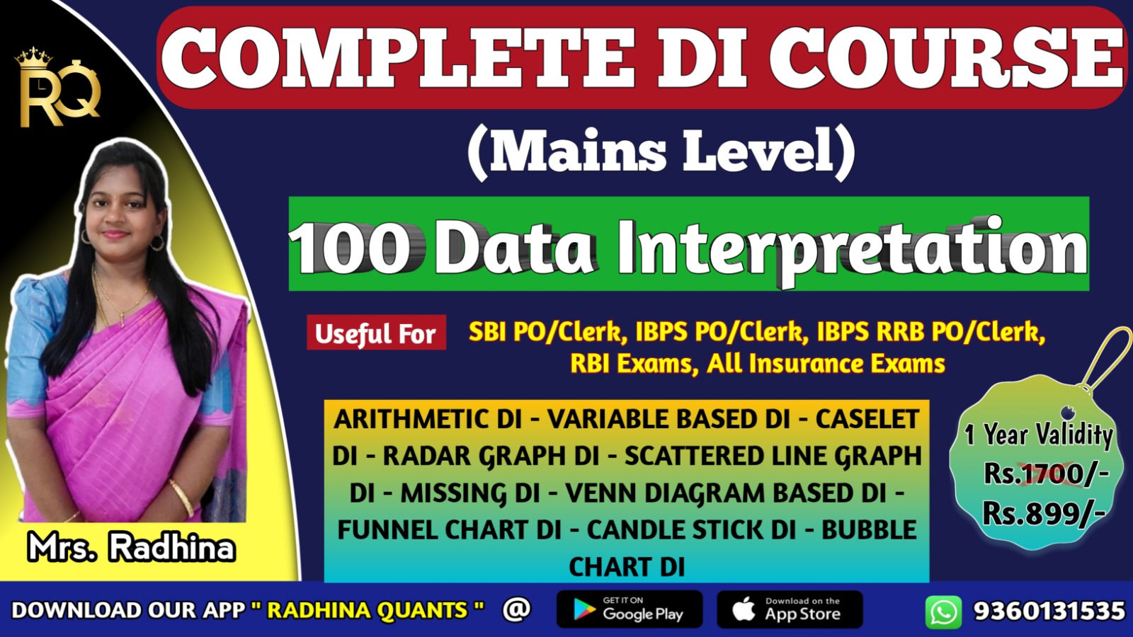 DI (Mains) : BANKING Course on Data Interpretation for Mains Exams (BANKING & INSURANCE)
