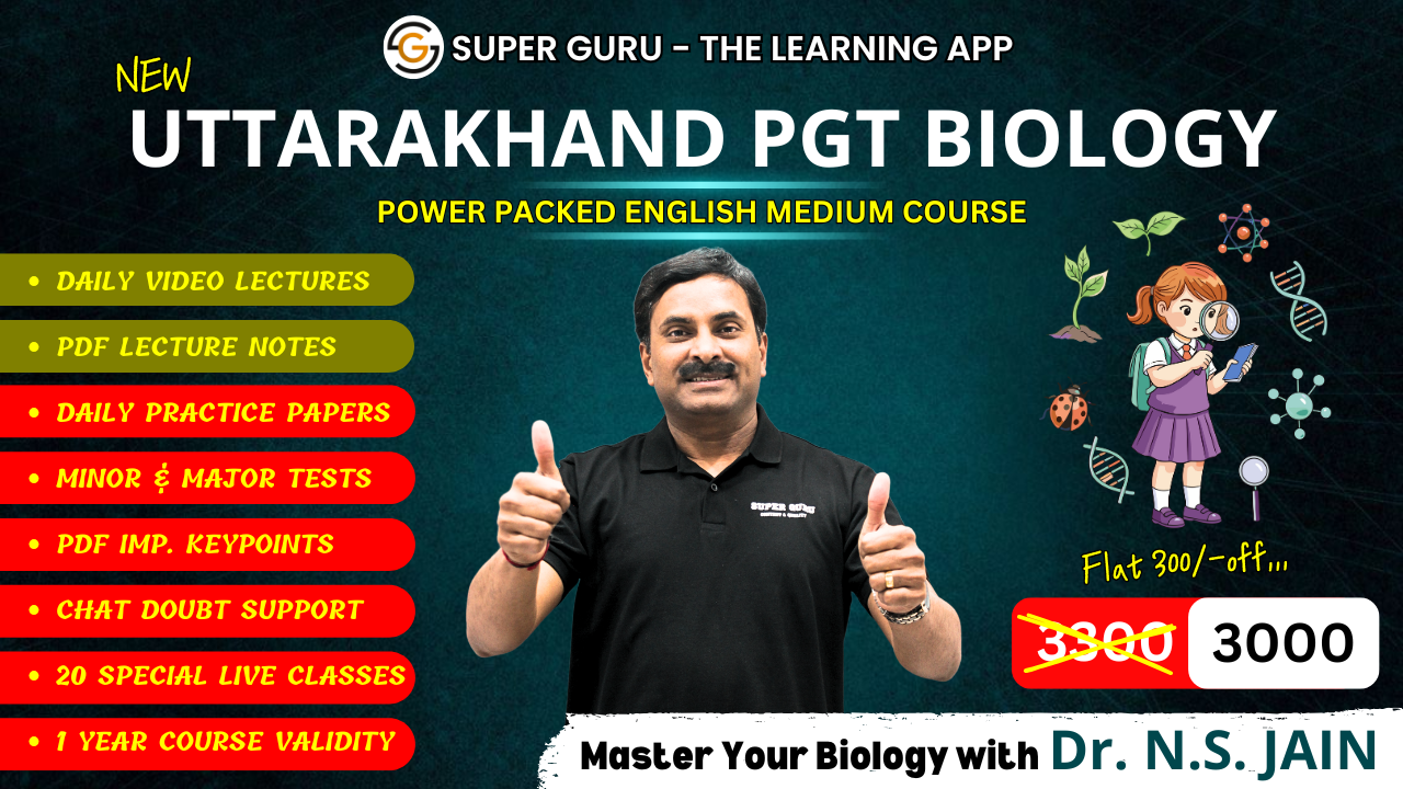 UK PGT BIOLOGY ENGLISH MEDIUM COURSE | DR. N.S. JAIN