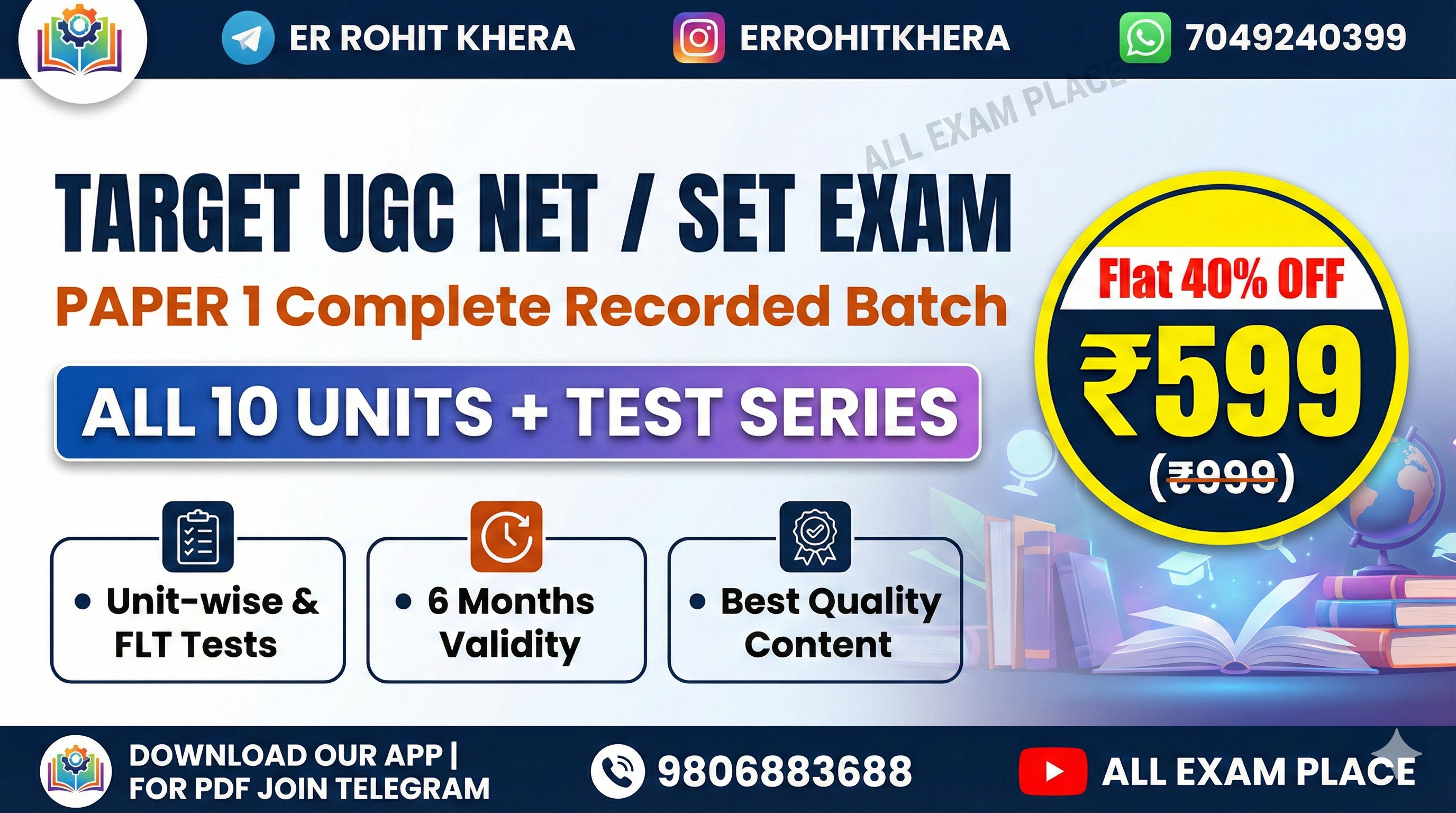 UGC NET / SET PAPER 1: Complete Recorded Batch (All 10 Units + Test Series)