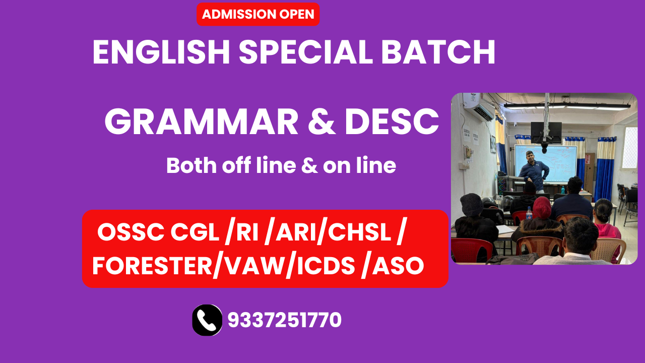 OSSC CGL/ RI/ VAW/ FORESTER/ CHSL/AAO ENGLISH SPECIAL