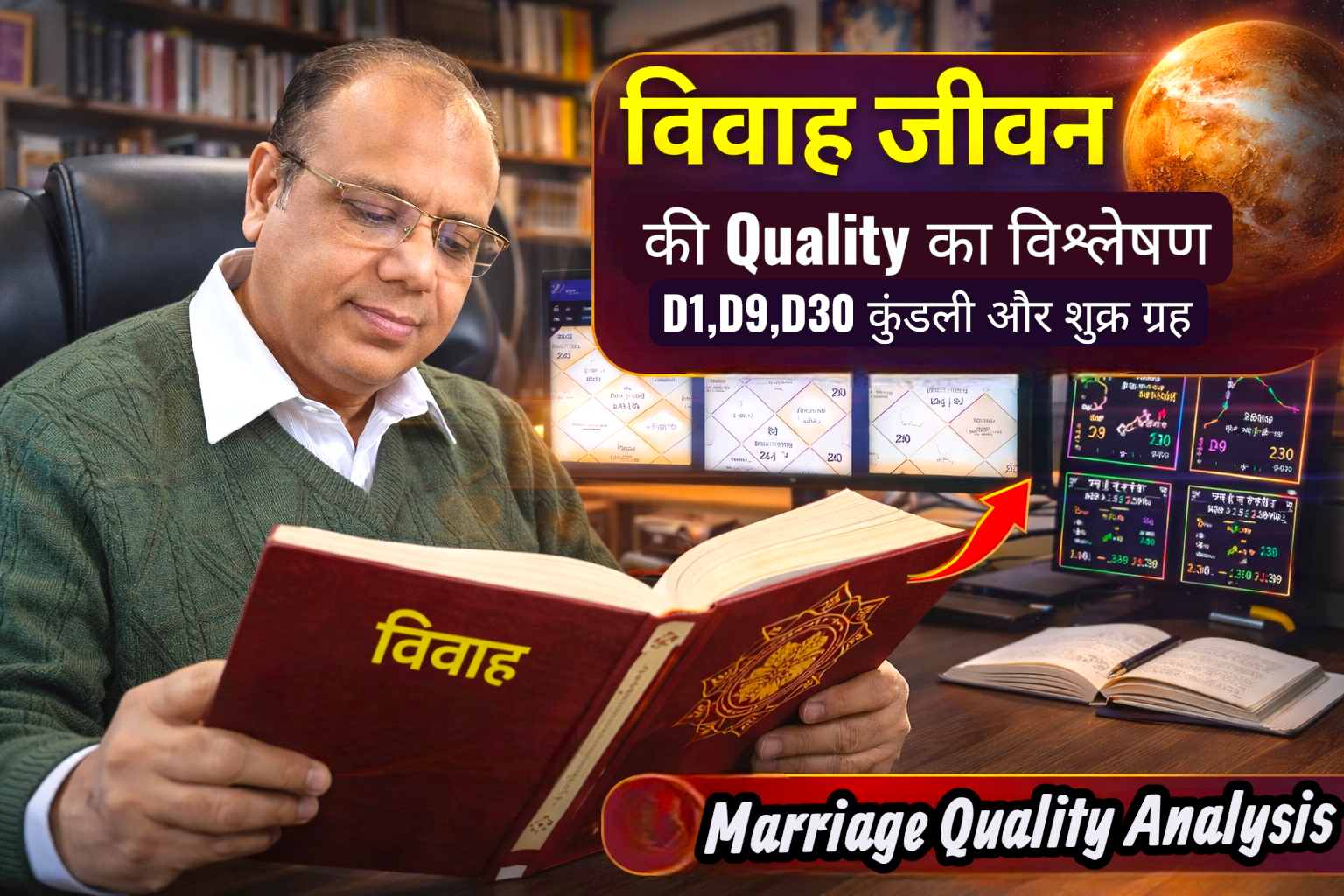विवाह जीवन की गुणवत्ता का विश्लेषण - Marriage Quality Formula (D1 • D9 • D30 कुंडली एवं शुक्र ग्रह)”