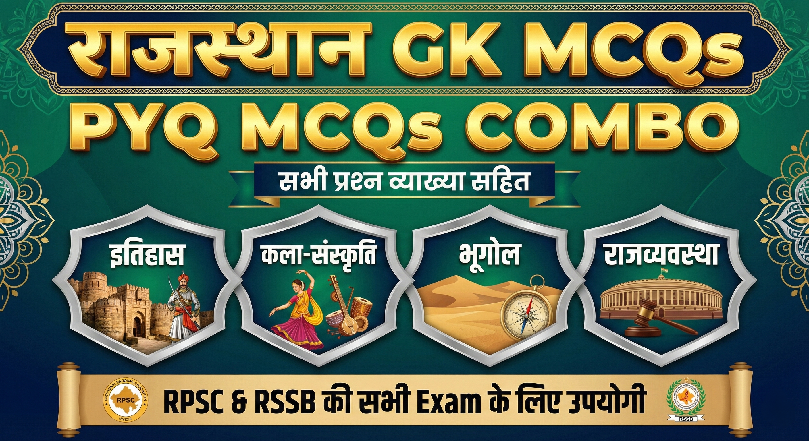 Rajasthan GK PYQ MCQs Combo