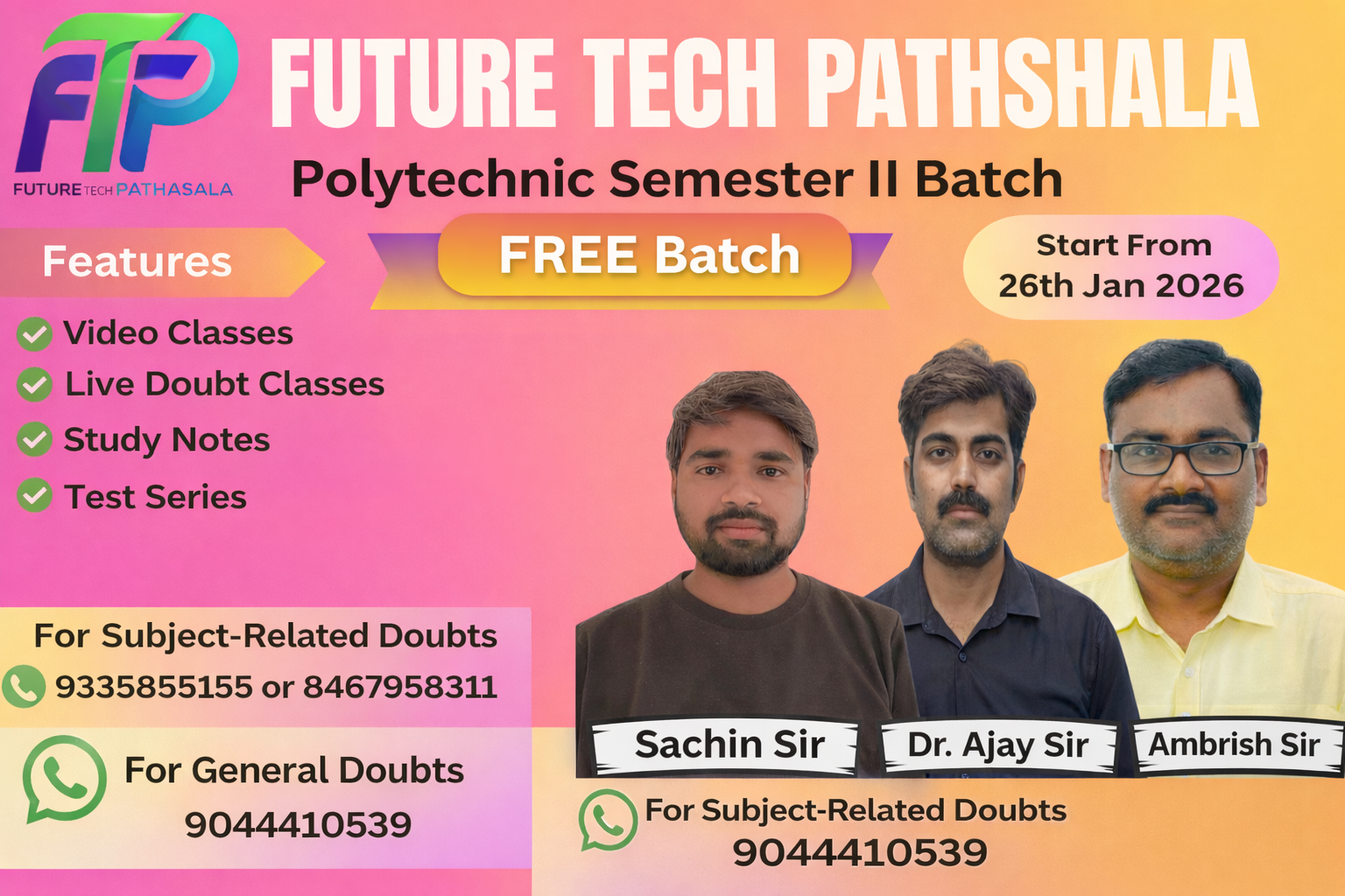  Polytechnic Semester 2nd  Batch