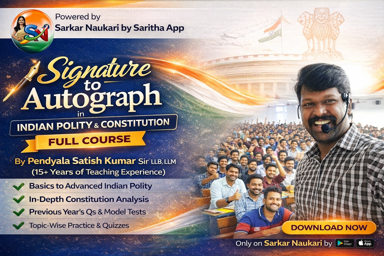 Indian Polity & Constitution for all exams by Satish Pendyala