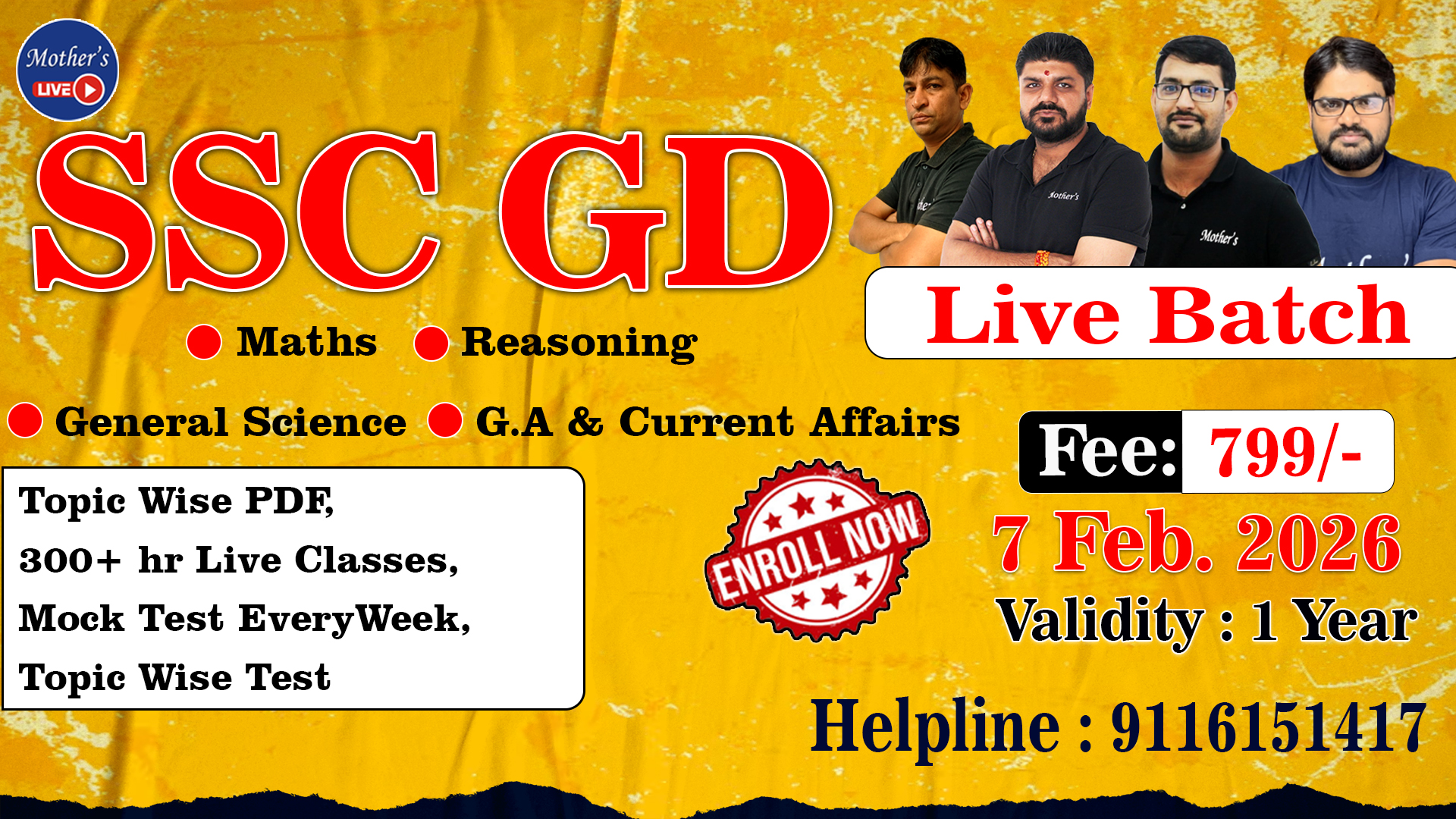 Target SSC GD Complete Live Batch 07 Feb 2026