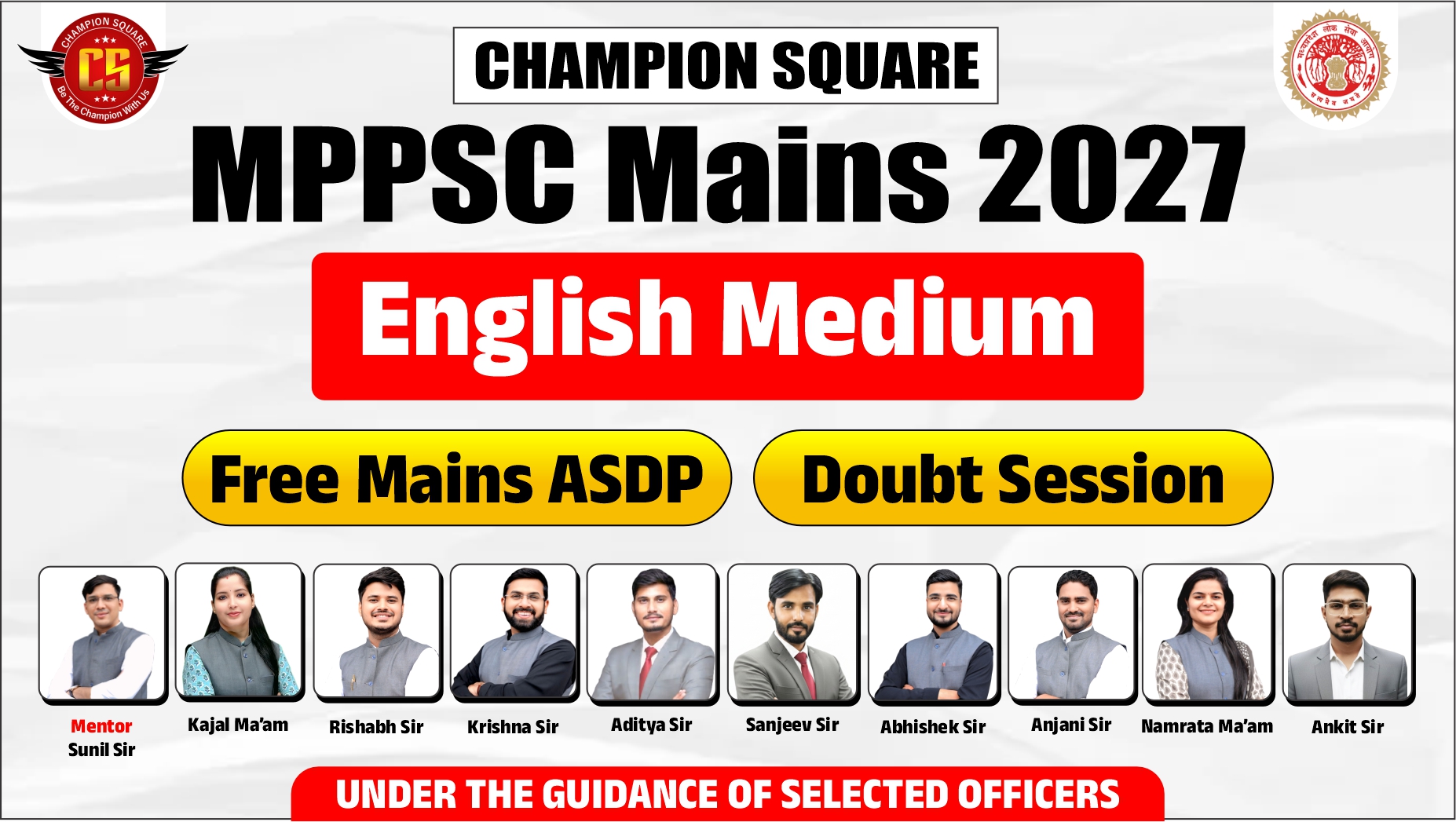 MPPSC MAINS BATCH 2027 || English Medium (18 August) CSM27